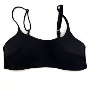 Victorias Secret Black Scoop Neck Adjustable Strap Bikini Top Size M 170/96A